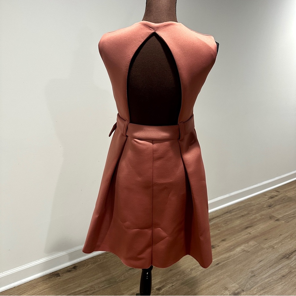 ASOS Coral Belted Midi Dress - Picture 3 of 4
